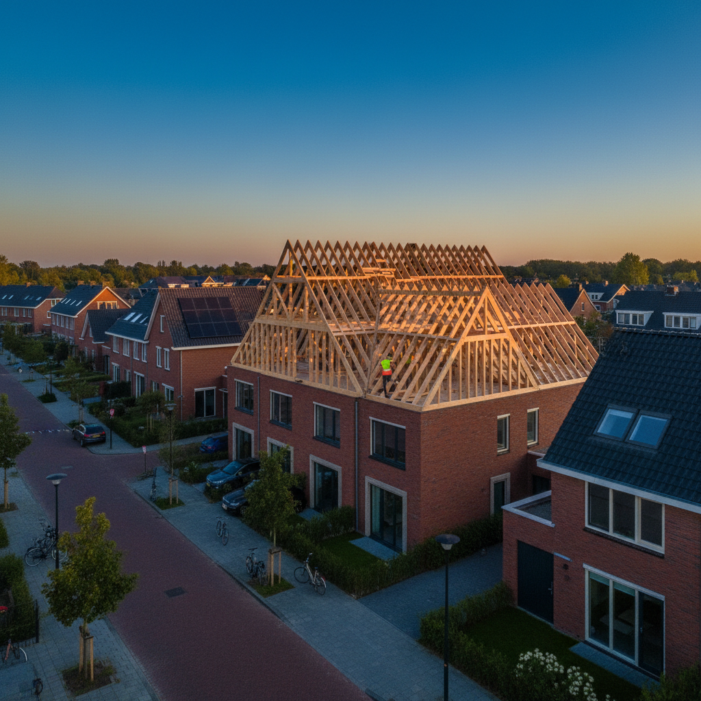 Luchtfoto bouwproject